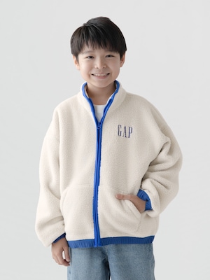 ボア GAPロゴ ジップアップジャケット (キッズ)