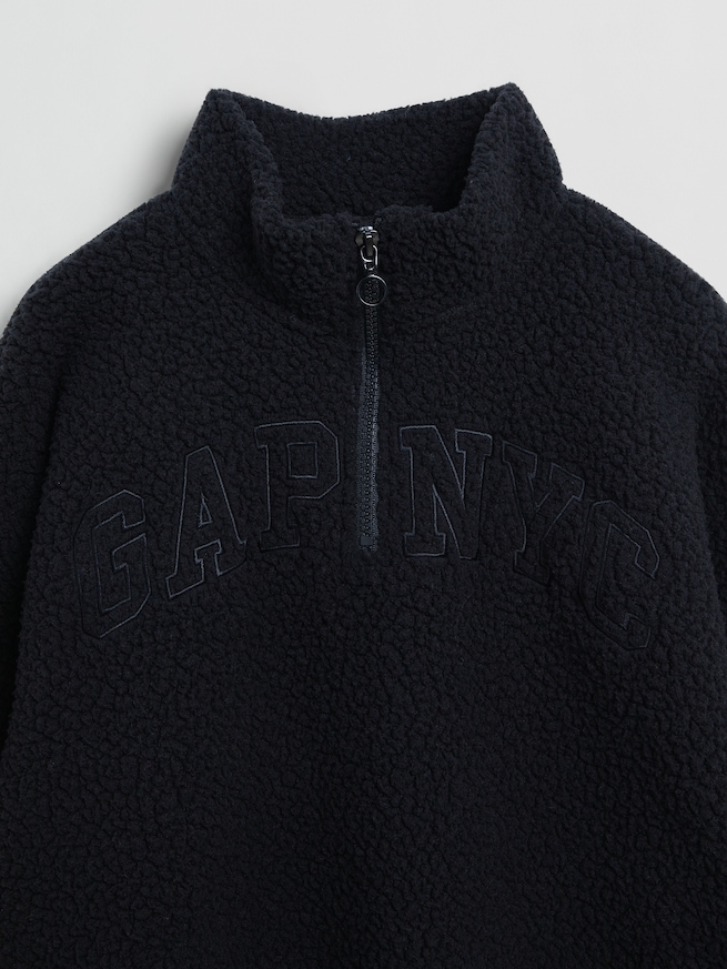 ボア オーバーサイズ GAP NYCロゴ ワンピース (キッズ)-3