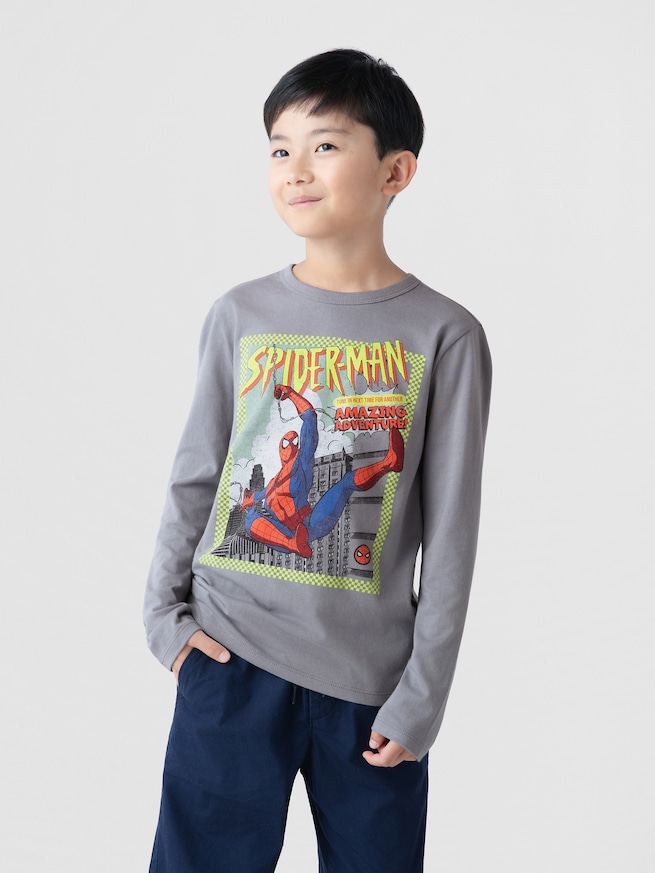 GapKids マーベル スパイダーマン GAPロゴTシャツ-0