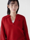 CashSoft カシミヤタッチ オーバーサイズ GAPロゴ ジョニーカラーセーター-2