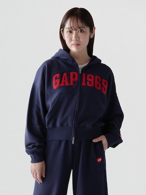 ヴィンテージソフト オーバーサイズ GAP 1969ロゴ ジップアップパーカー