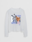 GapKids &times; ディズニー オーバーサイズ フリッピースパンコール グラフィックTシャツ-1