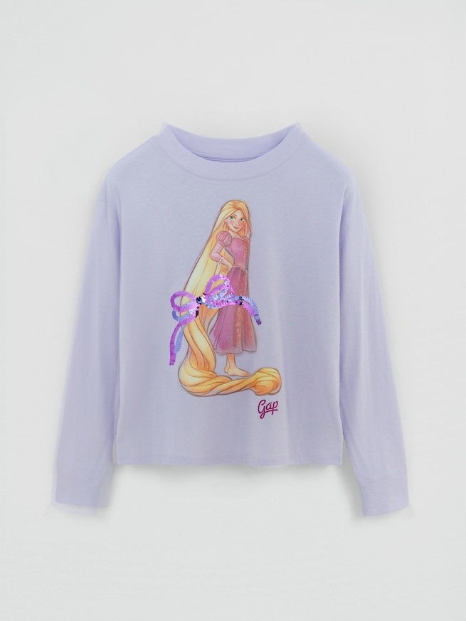 GapKids &times; ディズニー オーバーサイズ フリッピースパンコール グラフィックTシャツ-1