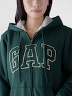 リラックスフィット GAPロゴ 裏ボア ジップアップパーカー-2
