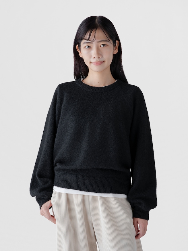 ふわもこ リラックスフィット クルーネックセーター-0