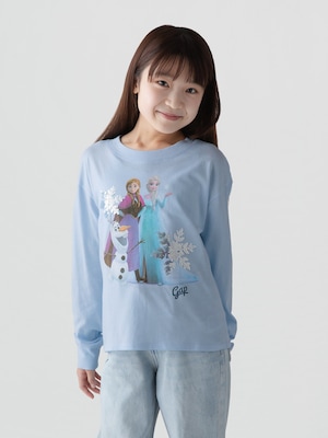 GapKids &times; ディズニー オーバーサイズ フリッピースパンコール グラフィックTシャツ