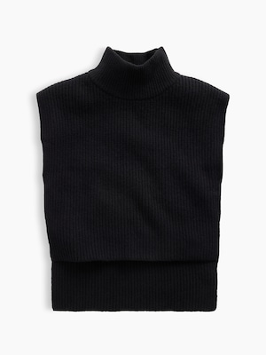CashSoft カシミヤタッチ モックネック ニットベスト