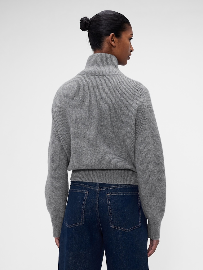 Gap &times; Victoria Beckham ウールカシミヤ ジップアップセーター-2