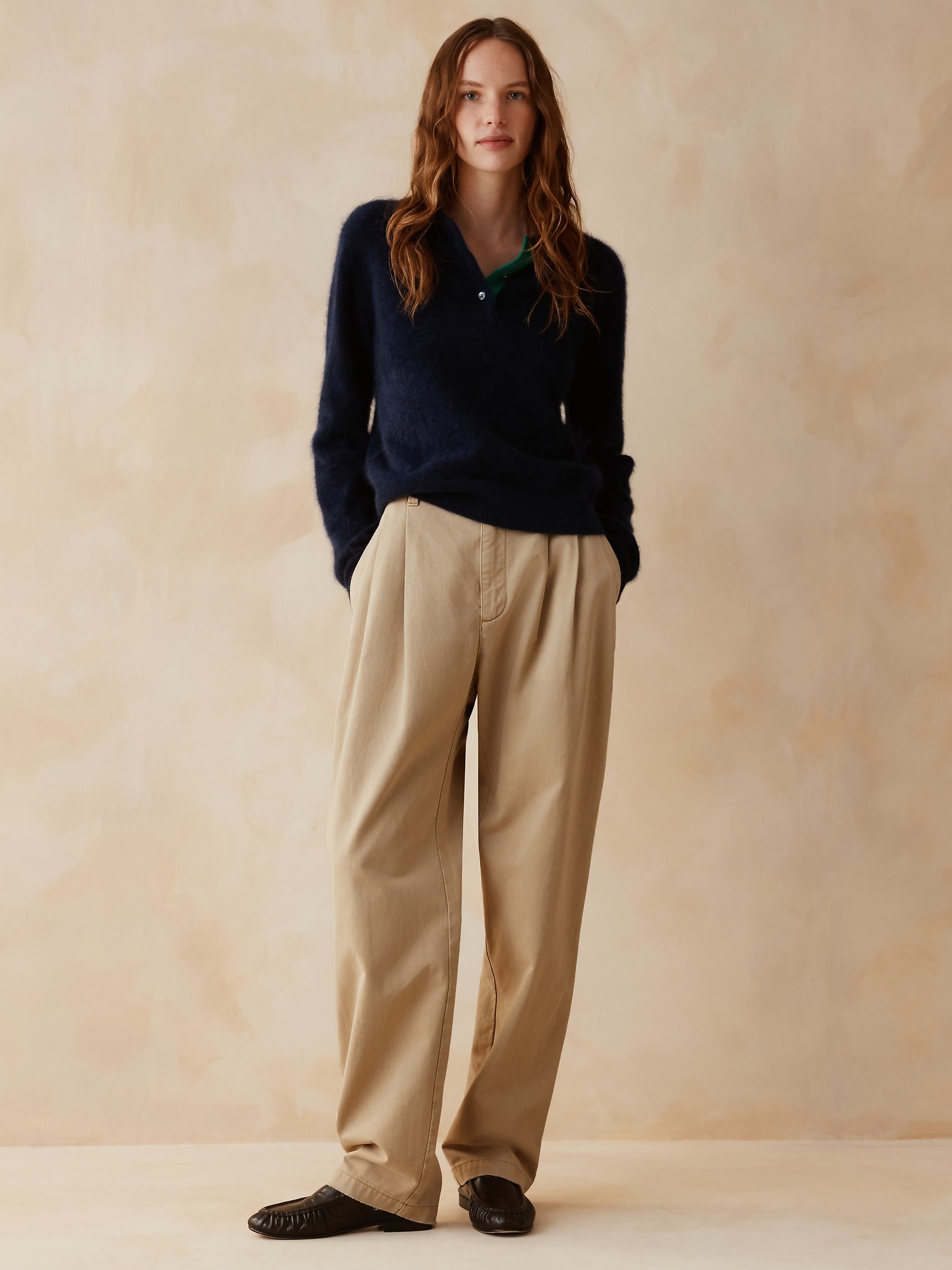 Banana Republic x Zankov | Frankie ブラッシュド カシミヤ ニットポロ-2