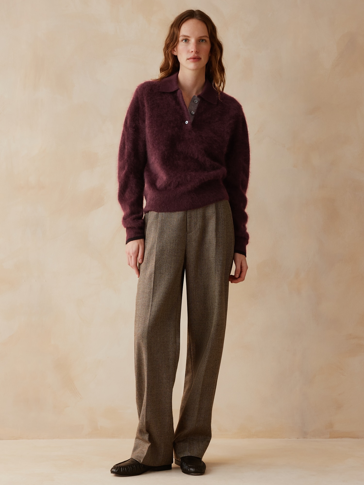 Banana Republic x Zankov | Frankie ブラッシュド カシミヤ ニットポロ-2