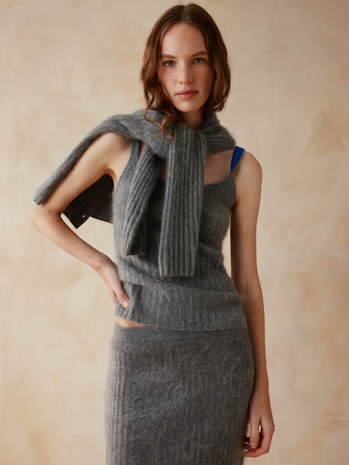 Banana Republic x Zankov | Margaux ブラッシュド カシミヤ ニットタンクトップ