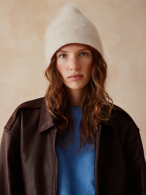Banana Republic x Zankov | Jules リバーシブル ブラッシュドカシミヤ ビーニー