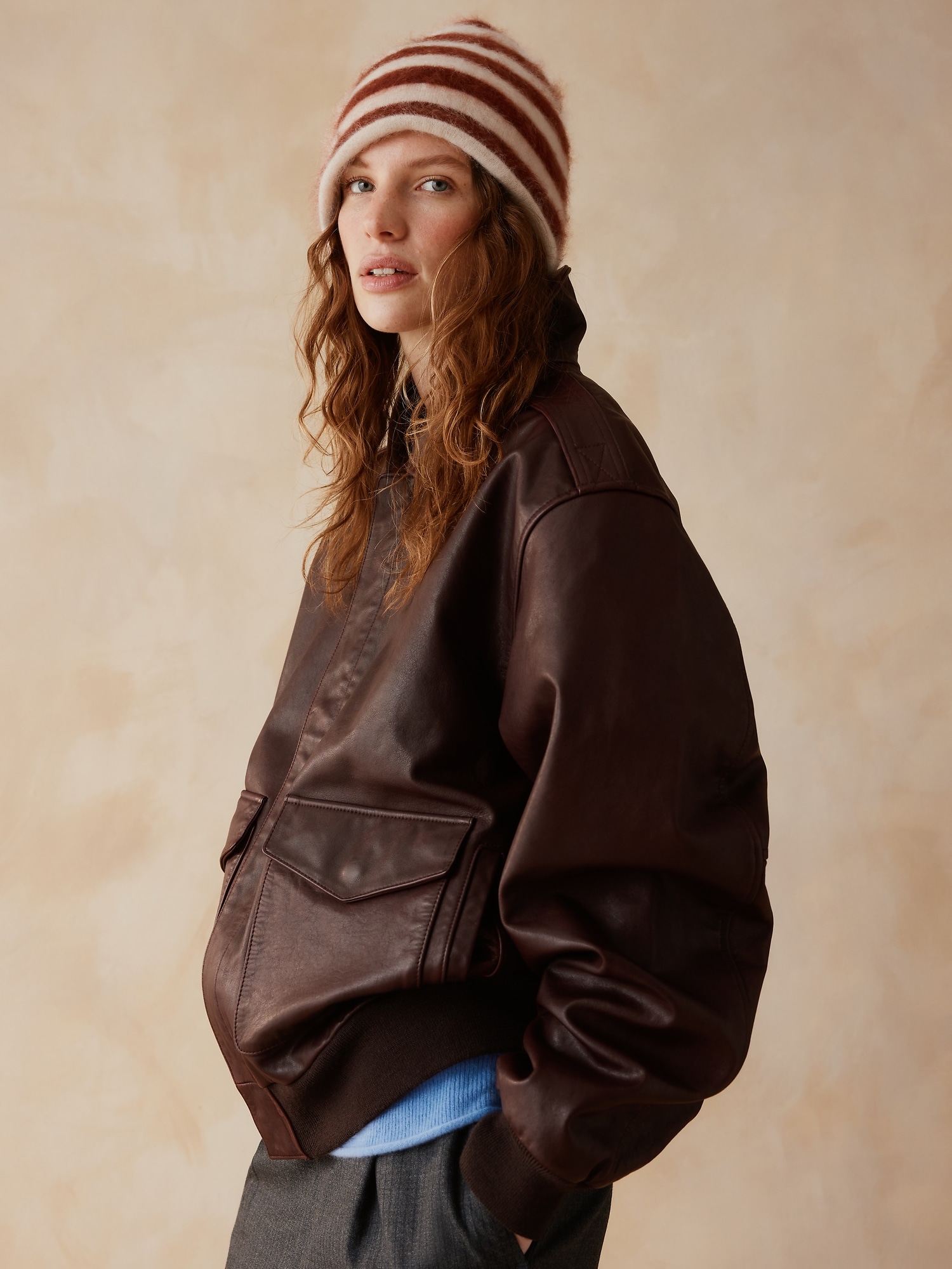 Banana Republic x Zankov | Jules リバーシブル ブラッシュドカシミヤ ビーニー-2