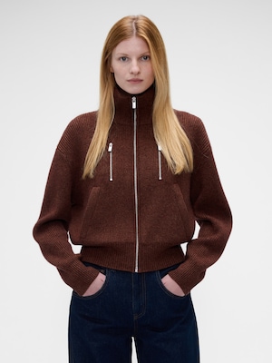 Gap &times; Victoria Beckham ウールカシミヤ ジップアップセーター