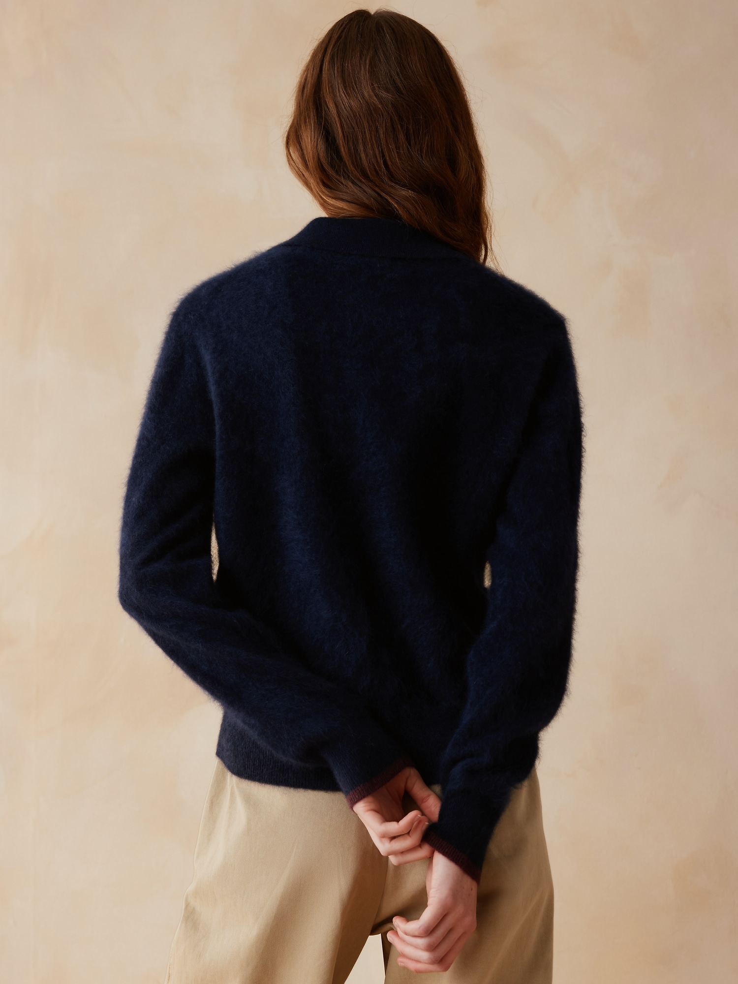 Banana Republic x Zankov | Frankie ブラッシュド カシミヤ ニットポロ-4