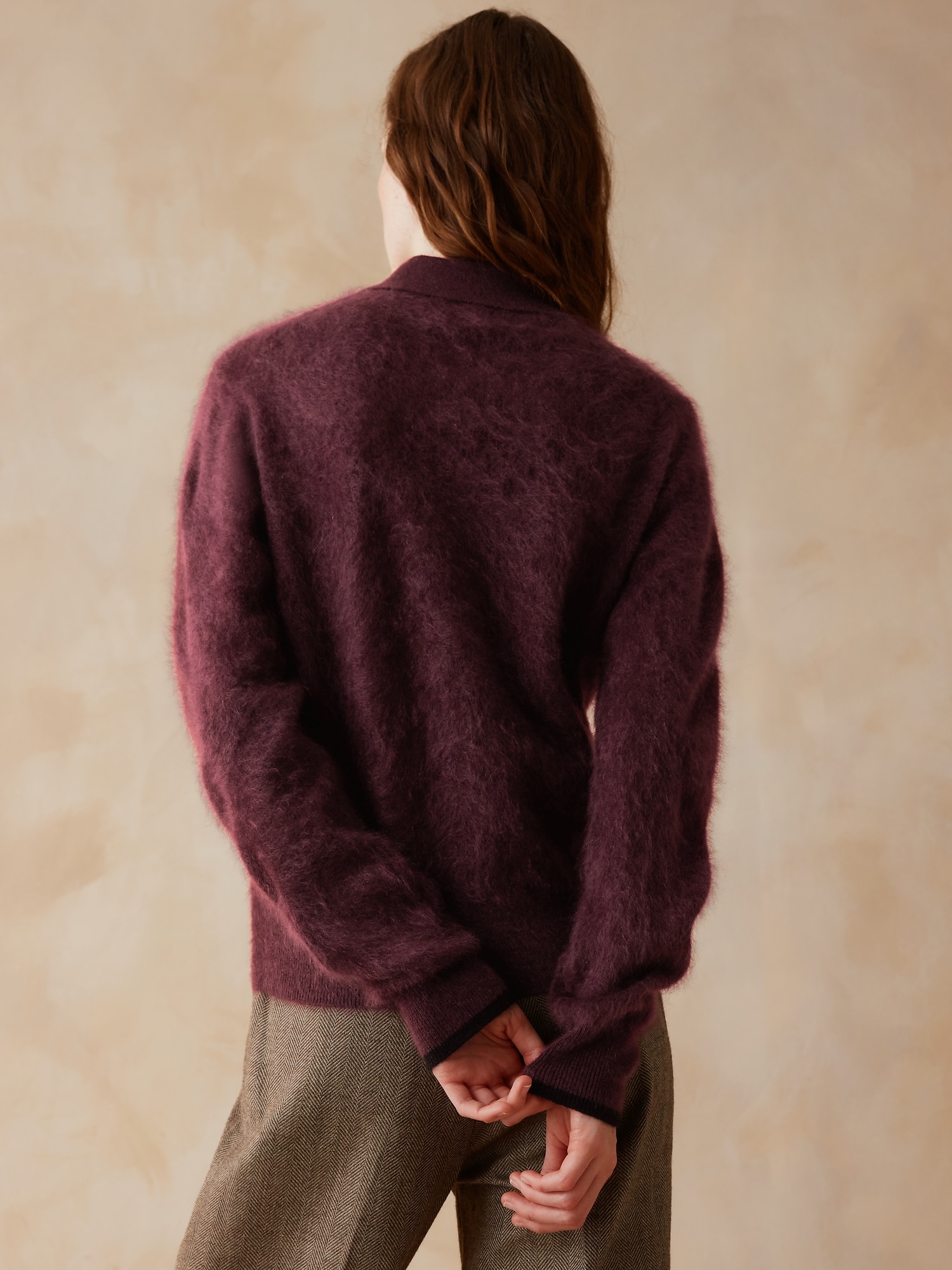 Banana Republic x Zankov | Frankie ブラッシュド カシミヤ ニットポロ-4