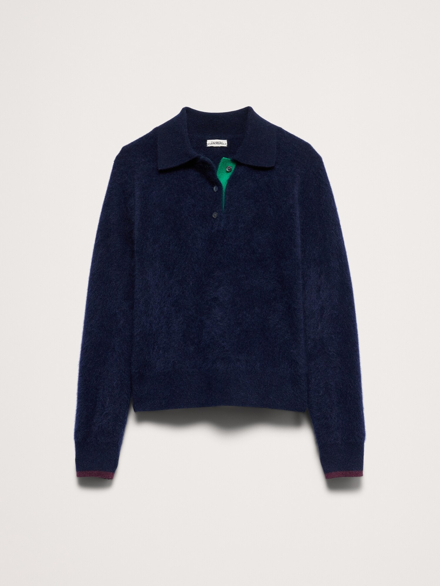 Banana Republic x Zankov | Frankie ブラッシュド カシミヤ ニットポロ-7