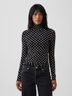 ストレッチ ジャージー モックネックTシャツ-0