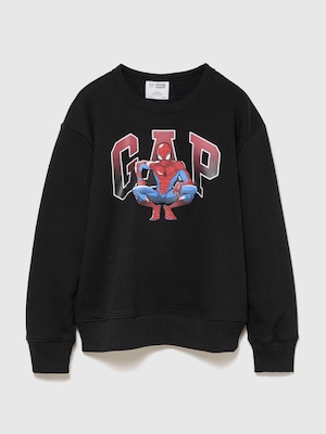GapKidsマーベル スパイダーマン リラックスフィット GAPロゴスウェットシャツ