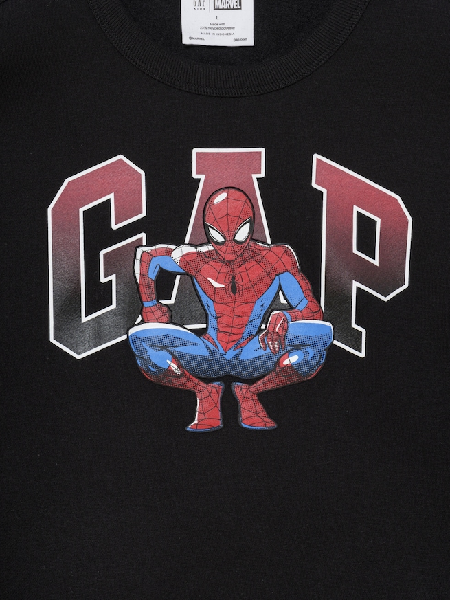 GapKidsマーベル スパイダーマン リラックスフィット GAPロゴスウェットシャツ-2