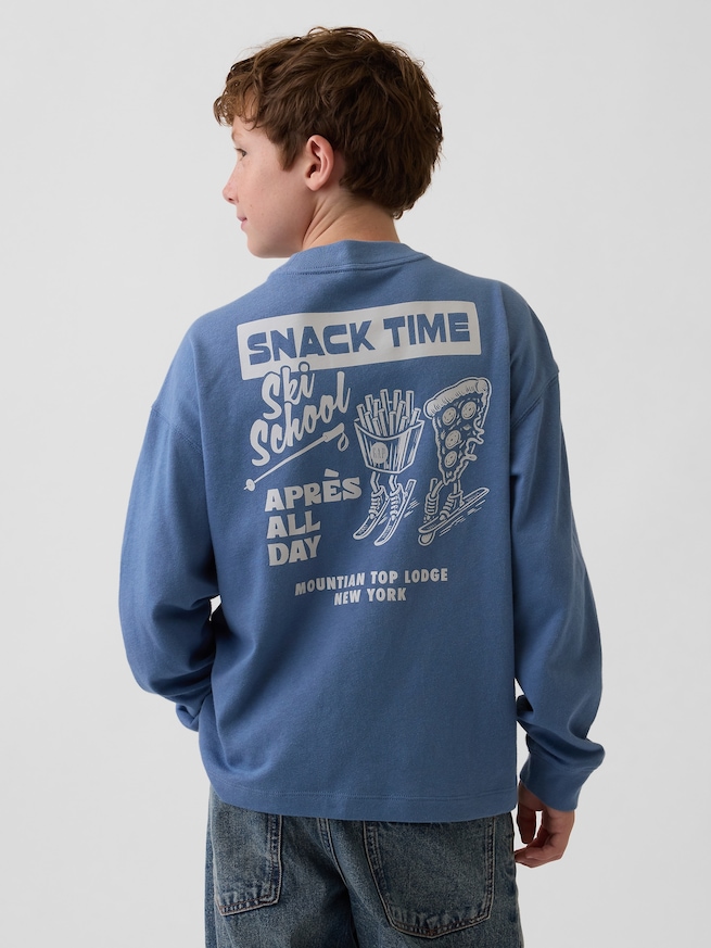 ヘビーウェイト オーバーサイズ グラフィックTシャツ (キッズ)-2