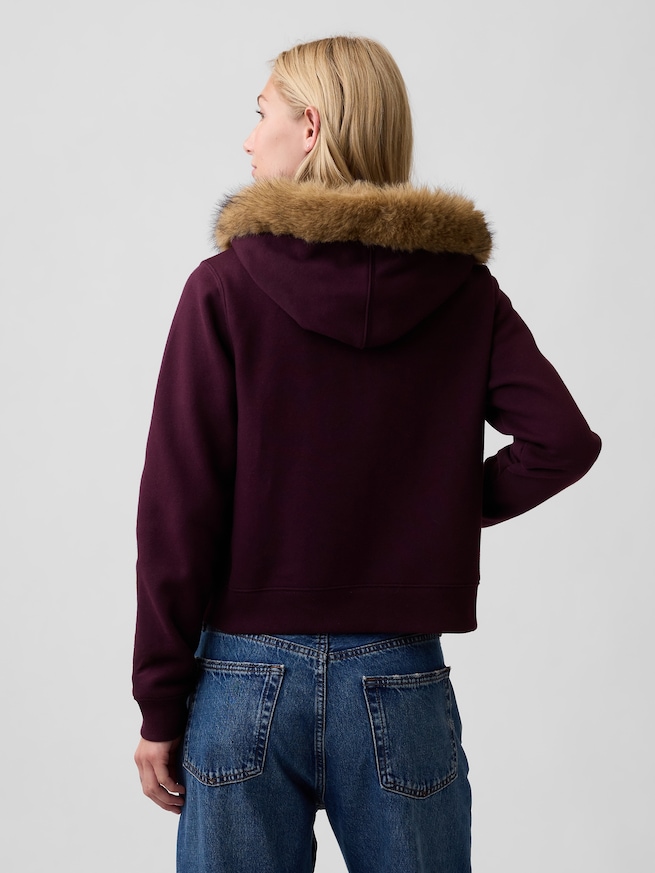 GAP1969ロゴ クロップド ジップアップパーカー-1