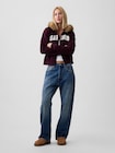 GAP1969ロゴ クロップド ジップアップパーカー-2