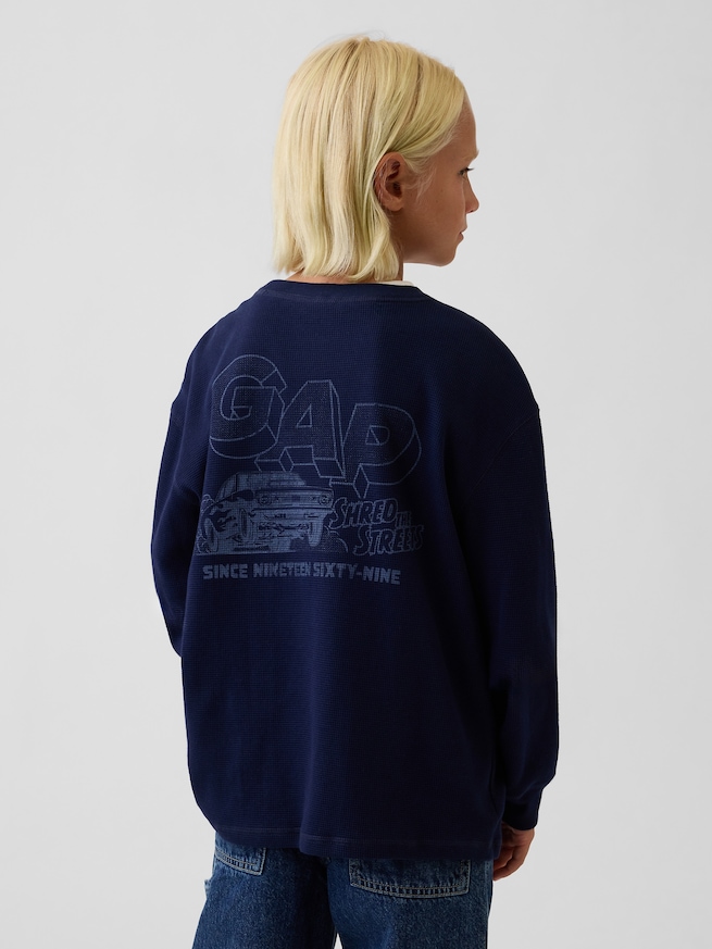 ワッフルTシャツ (キッズ)-0