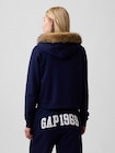 GAP1969ロゴ クロップド ジップアップパーカー-1
