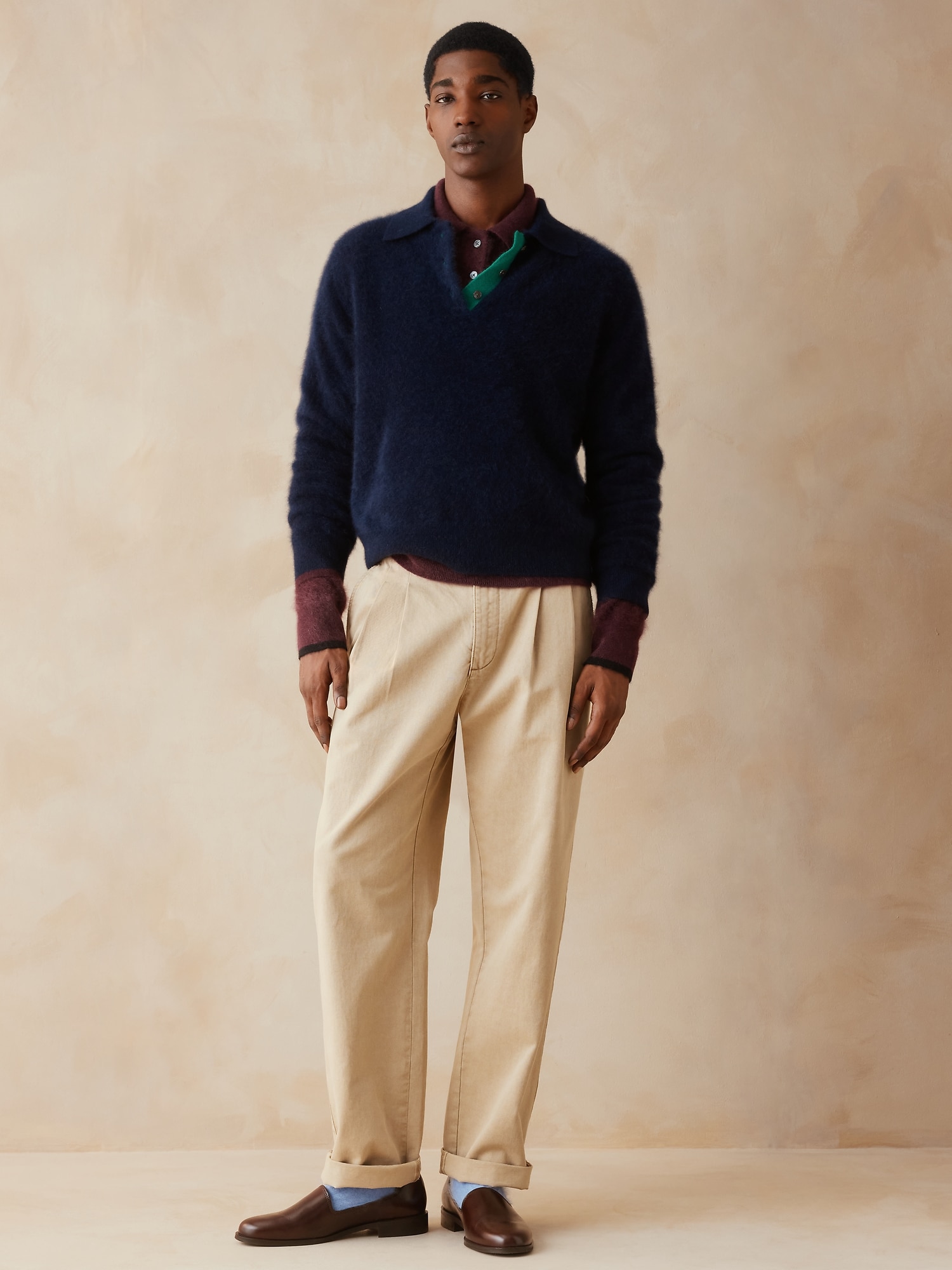 Banana Republic x Zankov | Frankie ブラッシュド カシミヤ ニットポロ-5