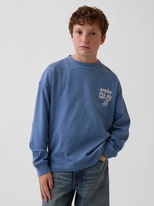 ヘビーウェイト オーバーサイズ グラフィックTシャツ (キッズ)-2