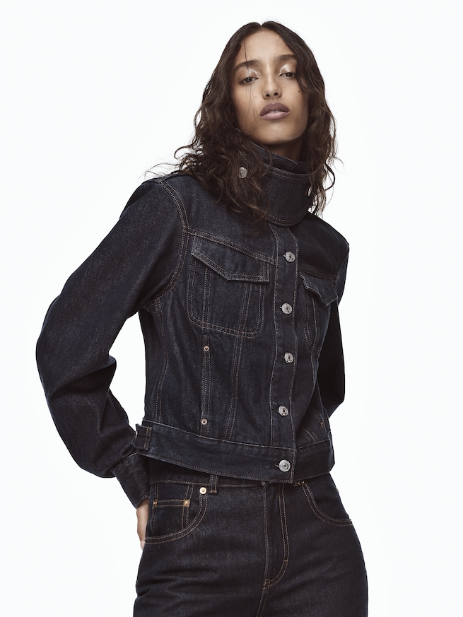 Gap &times; Victoria Beckham リラックスフィット クロップド デニムジャケット-10