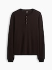 リラックスフィット ヘンリーネックTシャツ-4