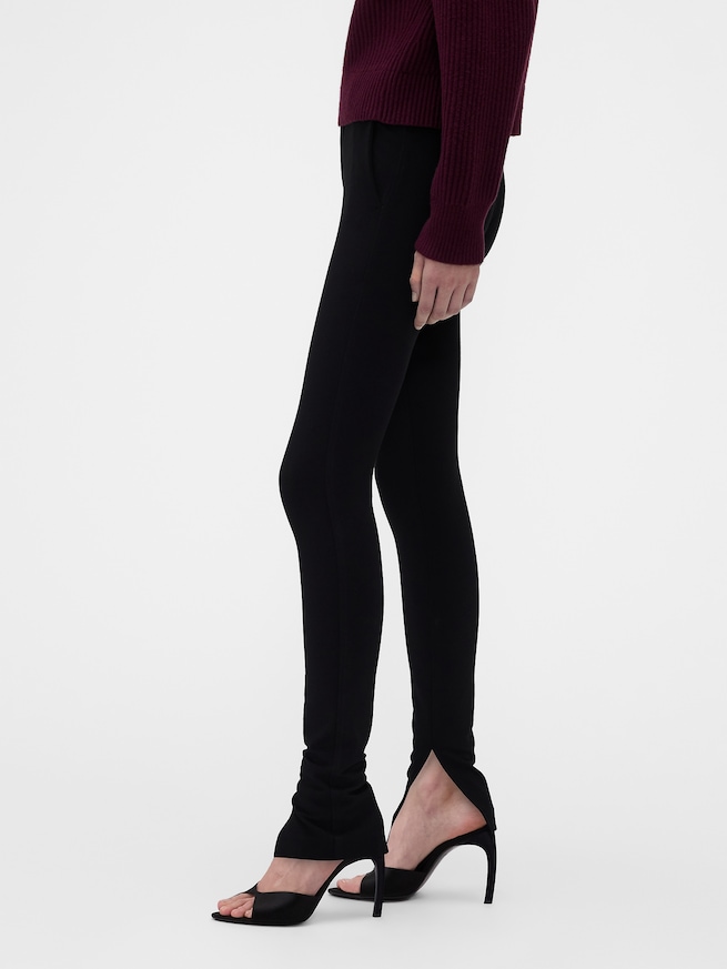 Gap &times; Victoria Beckham ミッドライズ スプリットヘム ポンチパンツ-3