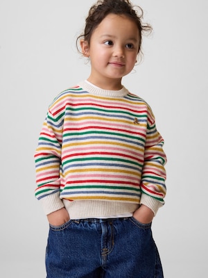 CashSoft カシミヤタッチ ハッピーストライプ セーター (幼児・ベビー)