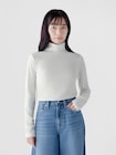 リブ GAPロゴ タートルネックTシャツ-0