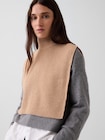 CashSoft カシミヤタッチ モックネック ニットベスト-1